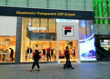 Çin Ticari Reklamcılık İçin Suya Dayanıklı P5 / P6 / P7 RGB Cam Pencere Led Ekran Tedarikçi